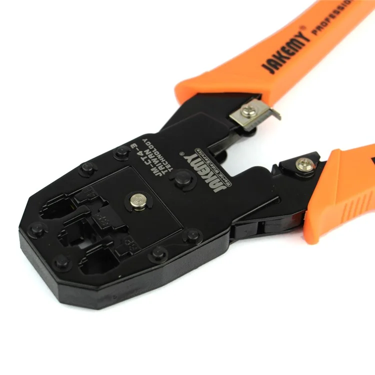 JAKEMY JM-CT4-3 4P 6P 8P Telephone Network Cable Crimping Pliers Tool + Wire Cutter