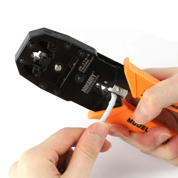 JAKEMY JM-CT4-3 4P 6P 8P Telephone Network Cable Crimping Pliers Tool + Wire Cutter
