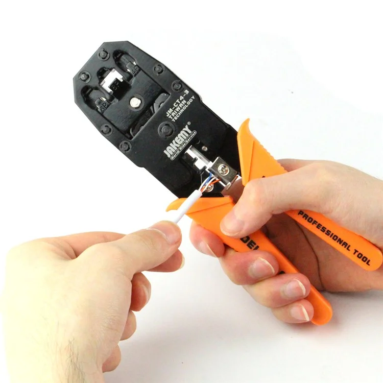 JAKEMY JM-CT4-3 4P 6P 8P Telephone Network Cable Crimping Pliers Tool + Wire Cutter