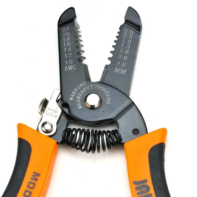 JAKEMY JM-CT4-12 Coupe-fil et dénudeur de câbles de 6,0 pouces avec échelle métrique AWG
