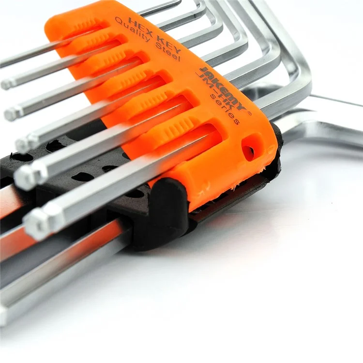 JAKEMY HK2 9Pcs HEX Key Tool Set 1.5-10mm German DIN Standard