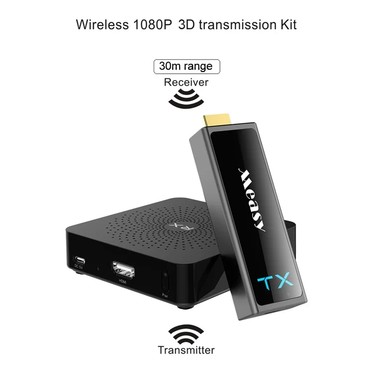 MEASY W2H Mini2 1080P 30M Wireless HDMI Transmission Kit - US Plug