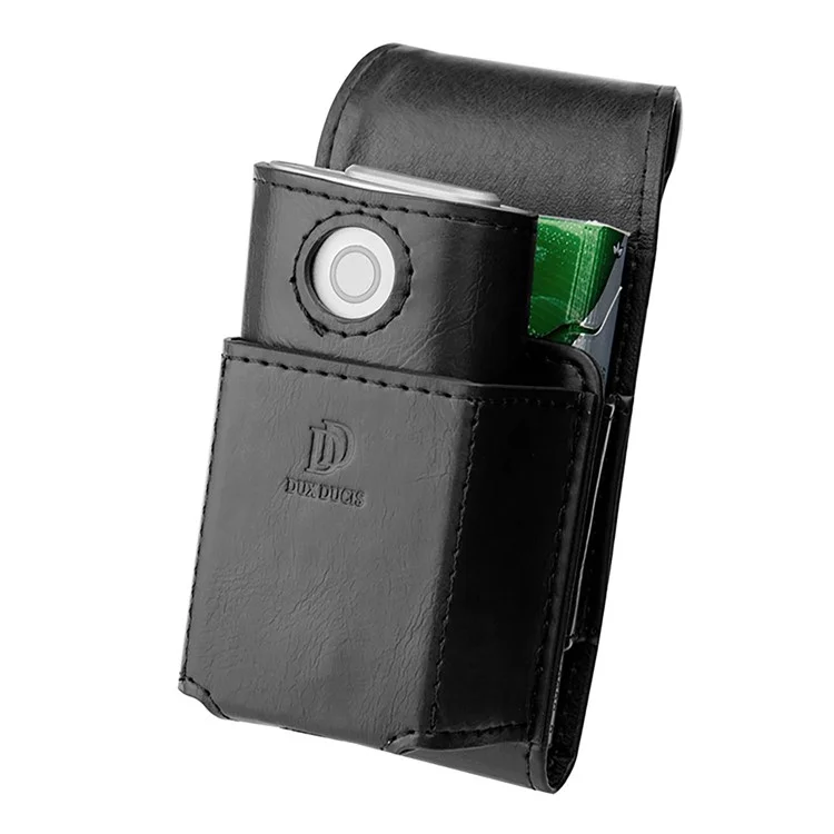 DUX DUCIS Leather Holster Cover Carrying Case for GLO E-cigarette Electronic Cigarette - Black