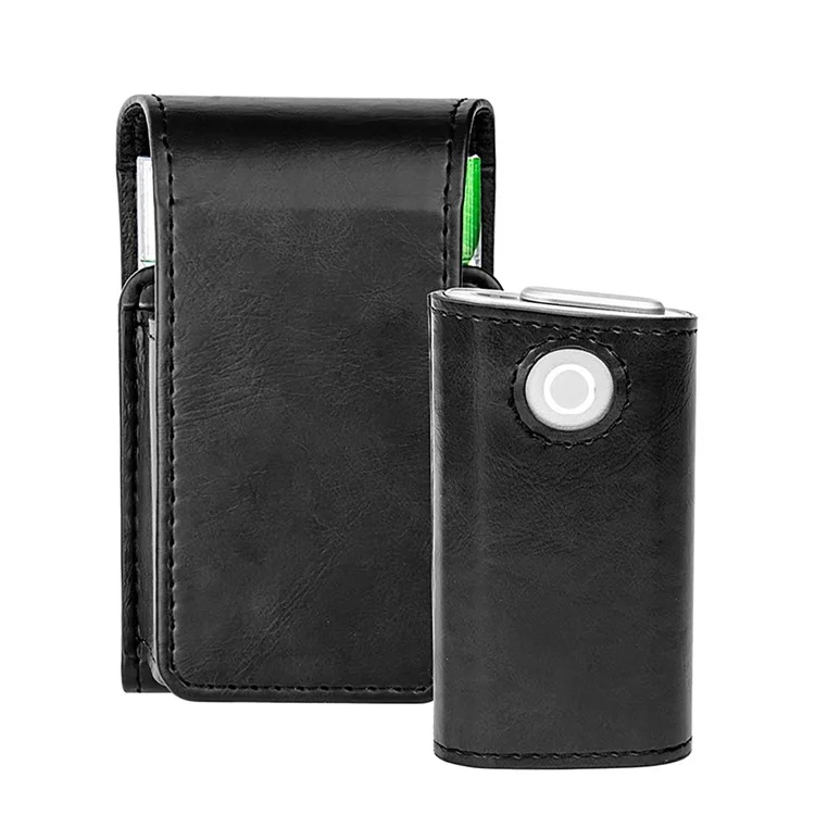 DUX DUCIS Leather Holster Cover Carrying Case for GLO E-cigarette Electronic Cigarette - Black