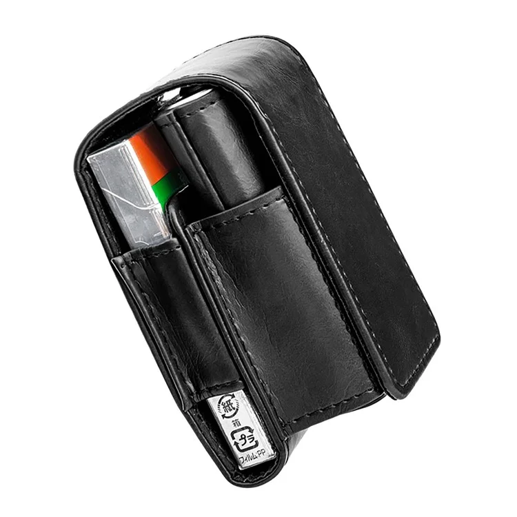 DUX DUCIS Leather Holster Cover Carrying Case for GLO E-cigarette Electronic Cigarette - Black
