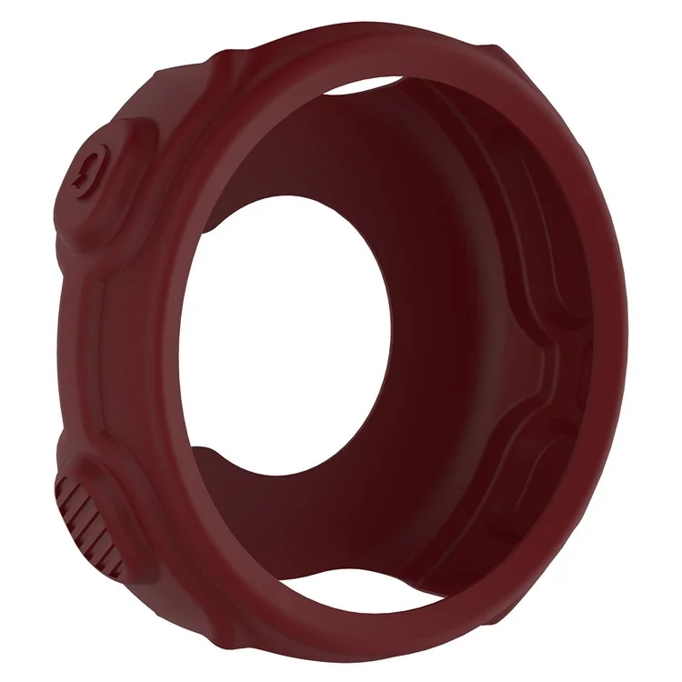 Casca Protetora De Silicone Macio Antienvelhecimento Para Garmin Forerunner 235 / 735 - Vinho Vermelho