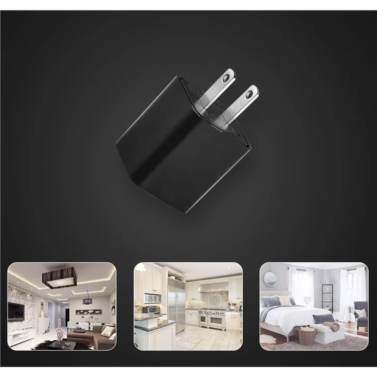 Mini 32GB WiFi USB Wall Adapter Camera Hidden Secure Smart Camera for Home Office - US Plug