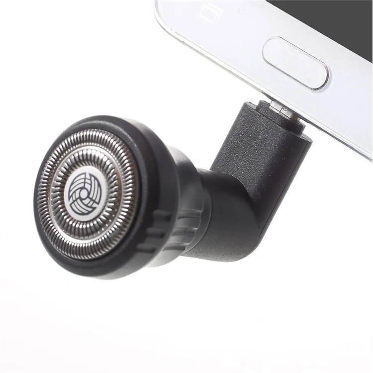 Mini Smart Phones Detachable Portable Micro USB Electric Men Razor - Black