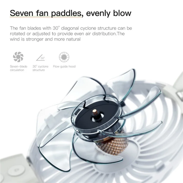 BASEUS Rabbit Shape Portable USB Cooling Fan Handheld Mini Fan with 2 Adjustable Speeds - Pink