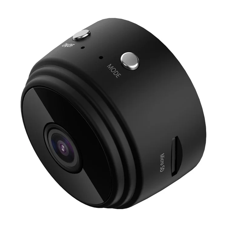 Wireless HD 1080P Indoor Home Small Spy Camera with Motion Detection/Night Vision - Black