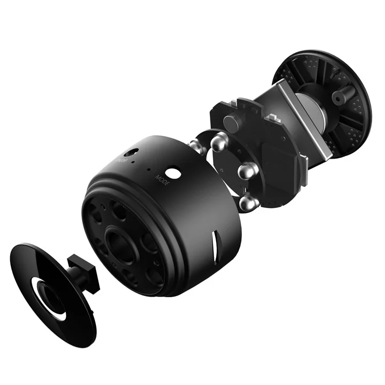 Wireless HD 1080P Indoor Home Small Spy Camera with Motion Detection/Night Vision - Black