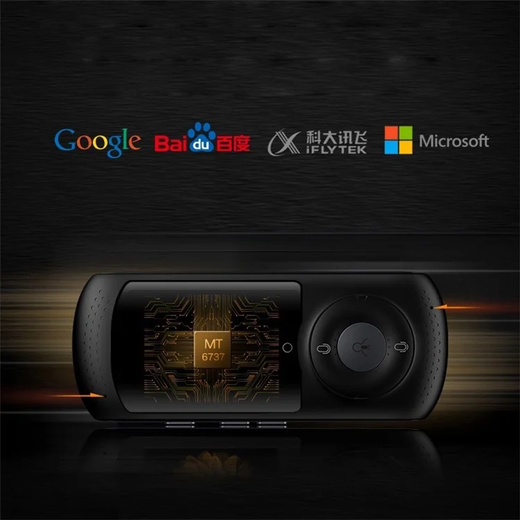 MD-T6 Smart Language Translator 4G WiFi Global Online 45 Languages Instant Voice Synchronization Translation - Black
