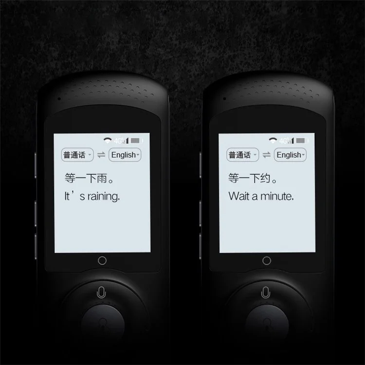 MD-T6 Smart Language Translator 4G WiFi Global Online 45 Languages Instant Voice Synchronization Translation - Black
