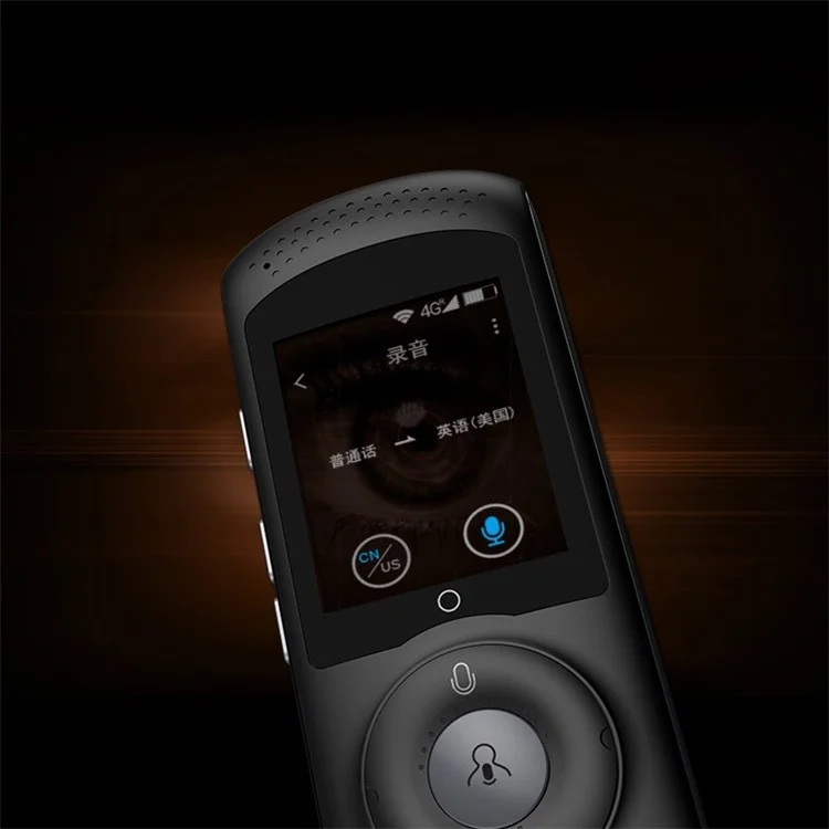 MD-T6 Smart Language Translator 4G WiFi Global Online 45 Languages Instant Voice Synchronization Translation - Black
