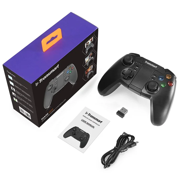 TRONSMART Mars G02 Bluetooth & 2.4GHz Wireless Game Controller Handle Gamepad Joystick