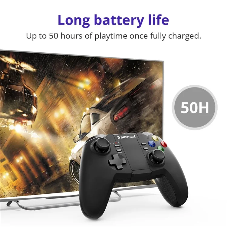 TRONSMART Mars G02 Bluetooth & 2.4GHz Wireless Game Controller Handle Gamepad Joystick