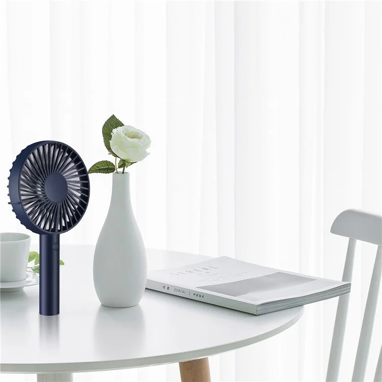 DUX DUCIS J3 Portable Handheld Fan 2000mAh Battery 3 Wind Speeds Summer Cooling Fan - Dark Blue