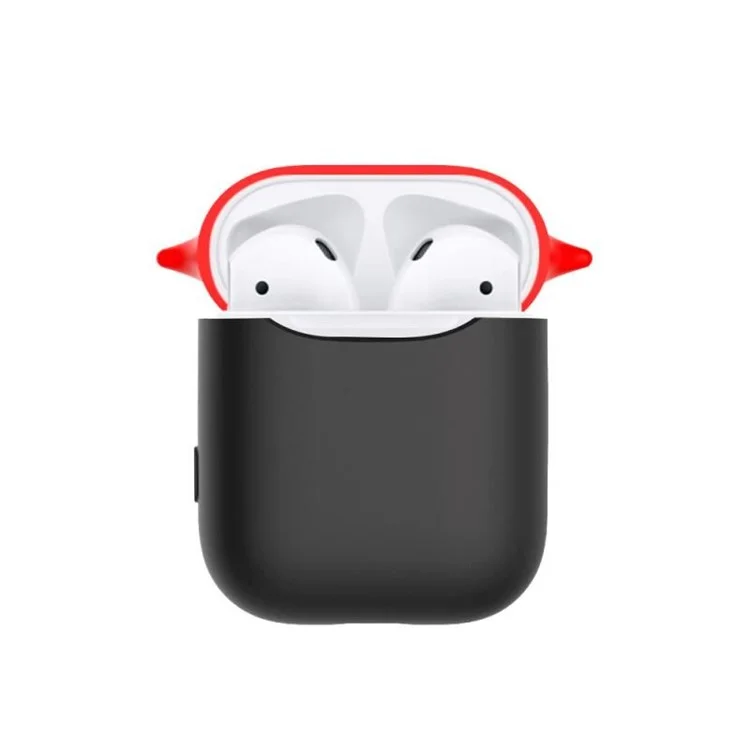 Devil Pattern Silicone Shock-proof Protective Cover for Apple AirPods Charging Case - Red