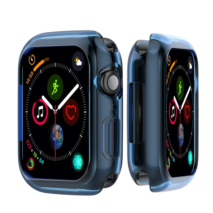 Flexible Soft Silicone Anti-aging Watch Protective Shell for Apple Watch Series 4 / 5 / 6 / SE / SE (2022) 40mm - Blue