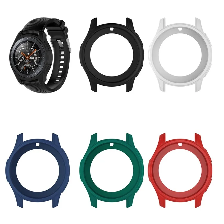 Custodia Protettiva Per Orologio Smart Silicone Per Samsung Gear S3 Frontiera / Galaxy Watch 46mm. - Nero