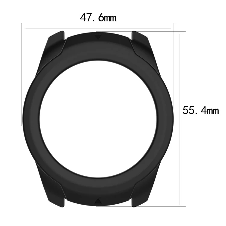 Custodia a cornice in silicone morbido per Ticwatch Pro Watch - Nero