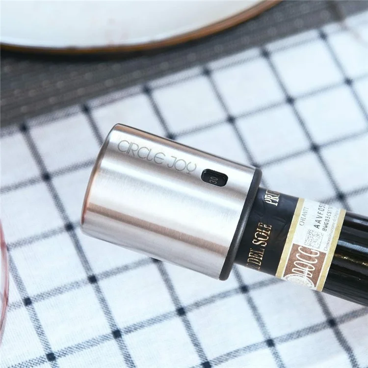 XIAOMI Youpin Circle Joy CJ-JS01 Edelstahl-Vakuum-Gedächtnis-Rotwein-Stopfer