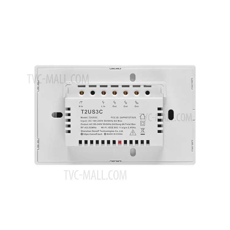 SONOFF T2US3C-TX US Plug 3 Gang Wireless WiFi Smart Touch Light Switch