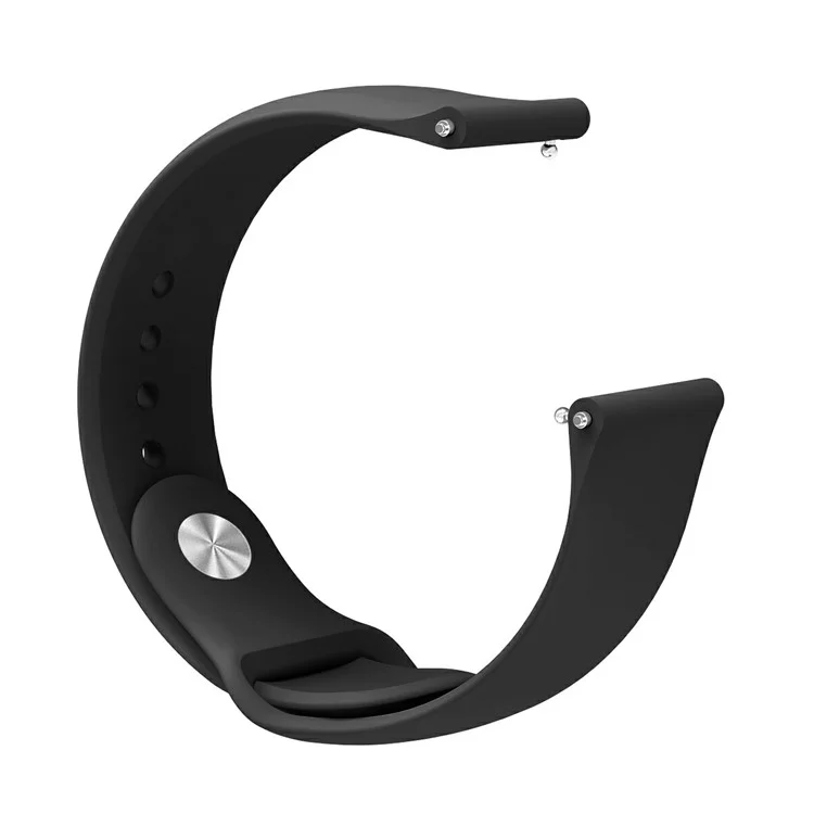 Bracelet en silicone élégant de 22 mm avec boucle respirante pour Huawei Watch GT Magic - Noir
