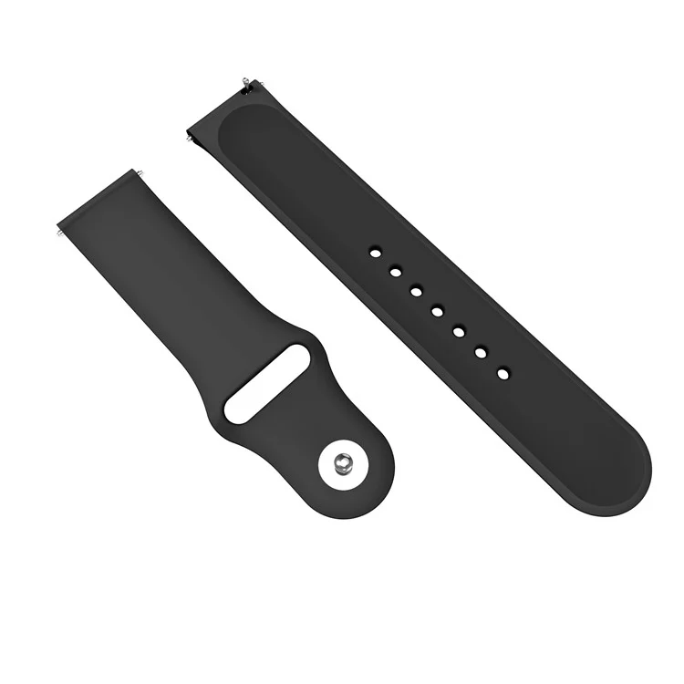 Bracelet en silicone élégant de 22 mm avec boucle respirante pour Huawei Watch GT Magic - Noir