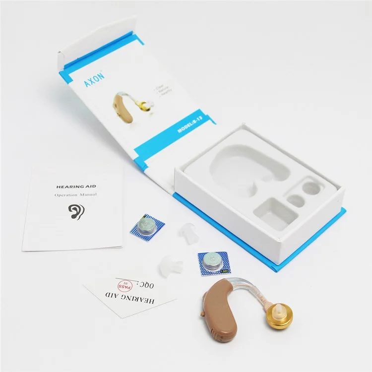 AXON B-13 Analogue Mini BTE Hearing Aids Headphone Amplifier Personal Sound Amplifier