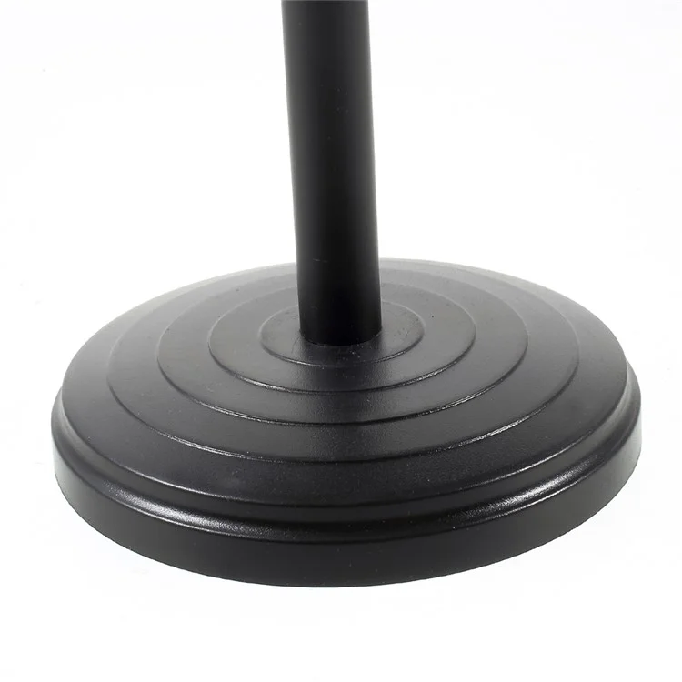 Height Adjustable Desk Microphone Stand Plastic Base with Mic Clip - Black