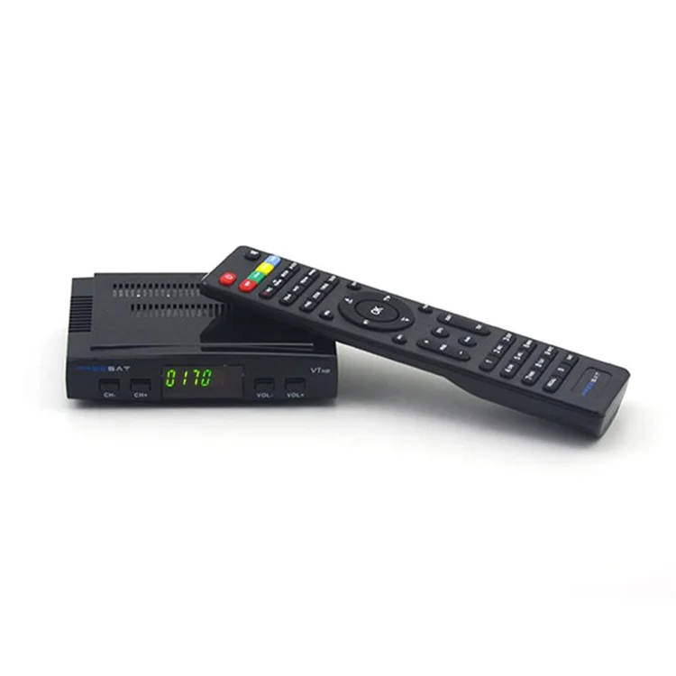 FREESAT V7 1080P HD Satellite TV Receiver Box Support USB PVR EPG for HDTV - Black / US Plug