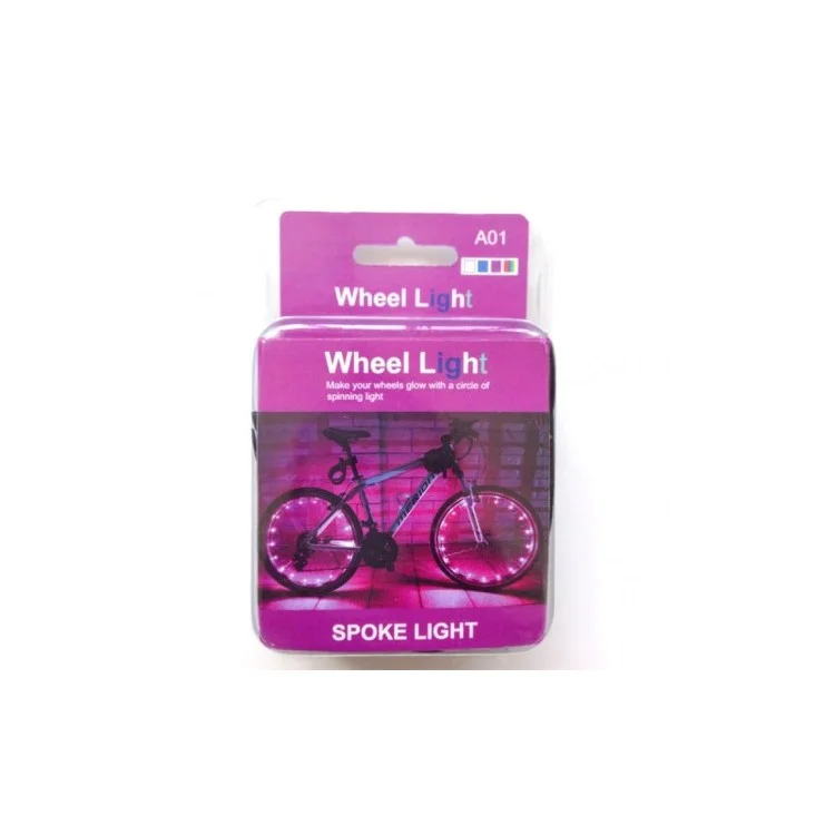 Waterproof LED Bicycle Safety Wheel Light - Pink