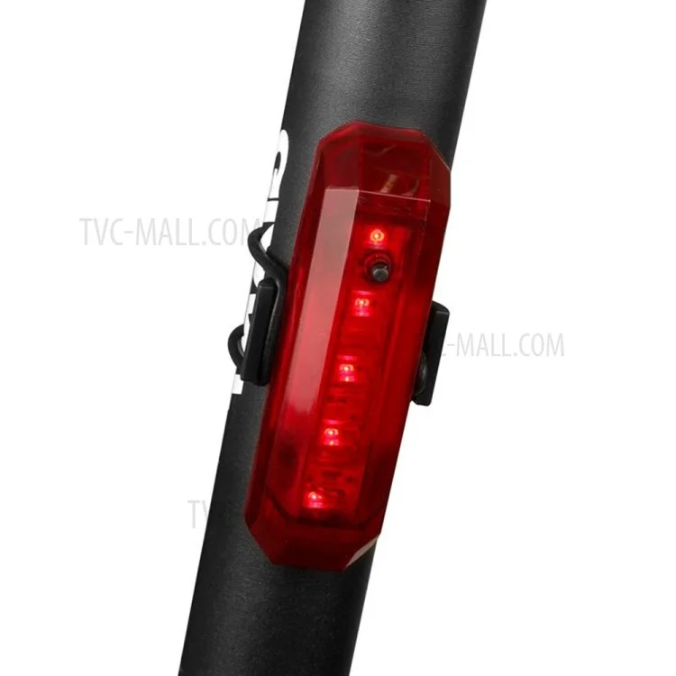 CTSMART BF04 Rechargeable 60LM Waterproof Mini USB Mountain Bike Tail Light Safety Warning Bicycle Rear Light