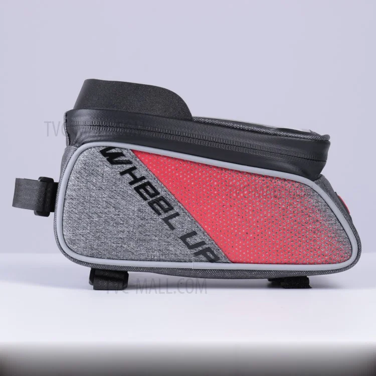 WHEEL UP Nylon Cycling Bag Waterproof Touch Screen Phone Bag for iPhone X/8/7 etc. - Red