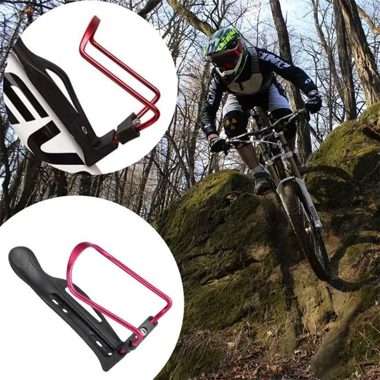 CTSMART Bicycle Aluminum Adjustable Handle Kettle Holder Outdoor Sports Drink Bottles Kettle Mount Rack