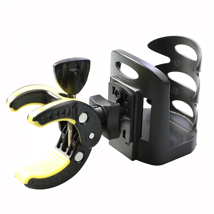 Outdoor Bike Bottle Holder Bicycle Adjustable Plastic Drink Water Bottle Cup Holder - Yellow