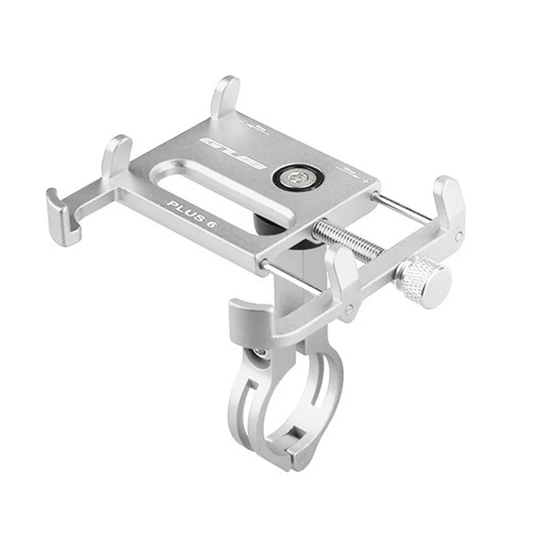 GUB PLUS 6 Motorradlenkerhalter, Smartphone-Halterung, Aluminiumlegierung, Klemmgröße: 55-100 mm – Silber