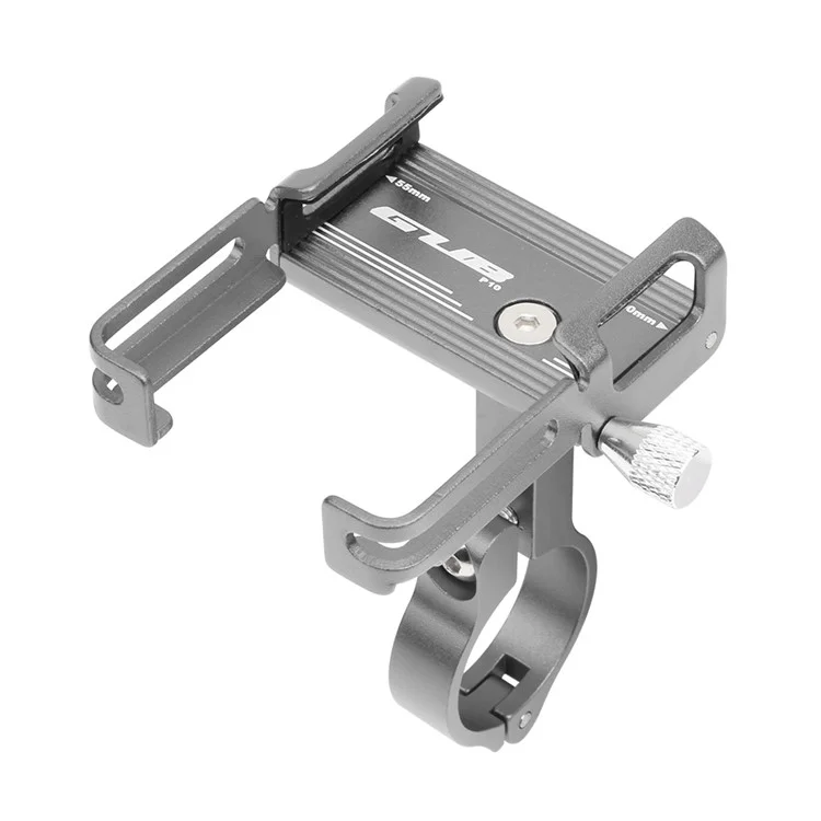 Soporte para teléfono móvil y GPS de aleación de aluminio GUB P10 para bicicleta, motocicleta y ciclismo - Gris Titanio
