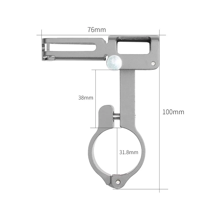 GUB P10 Aluminium -legierung Fahrrad -lenkerhalterhalter Mobiltelefon GPS -ständer Silikon Motorradfahrradmontage - Titangrau