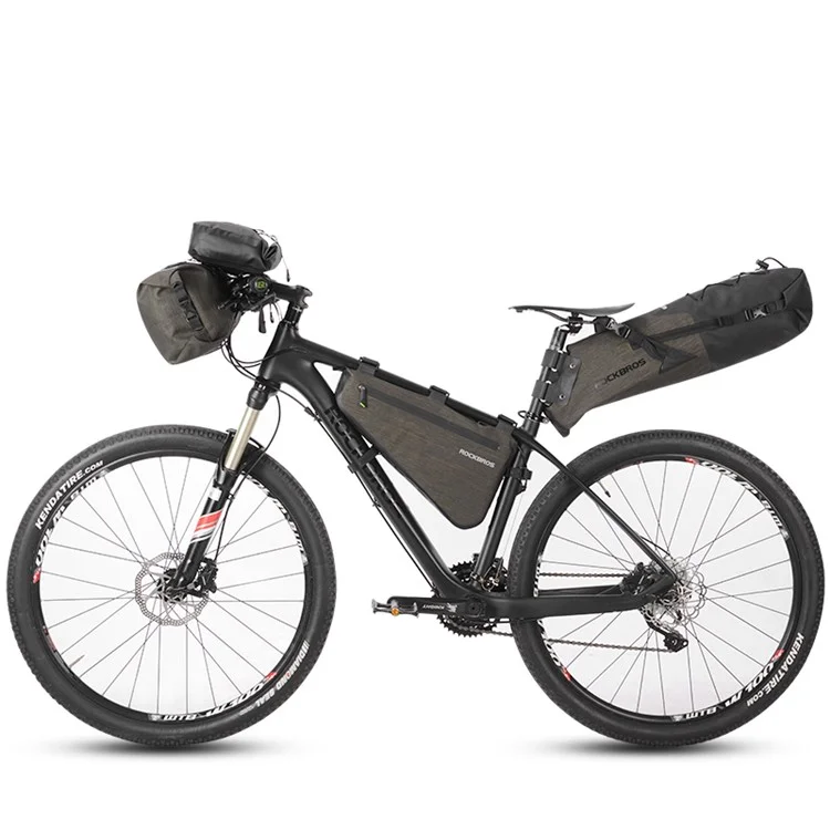 ROCKBROS 5L Waterproof Bike Bag Triangle Cycling Tube Pouch Quick Release Frame Bag
