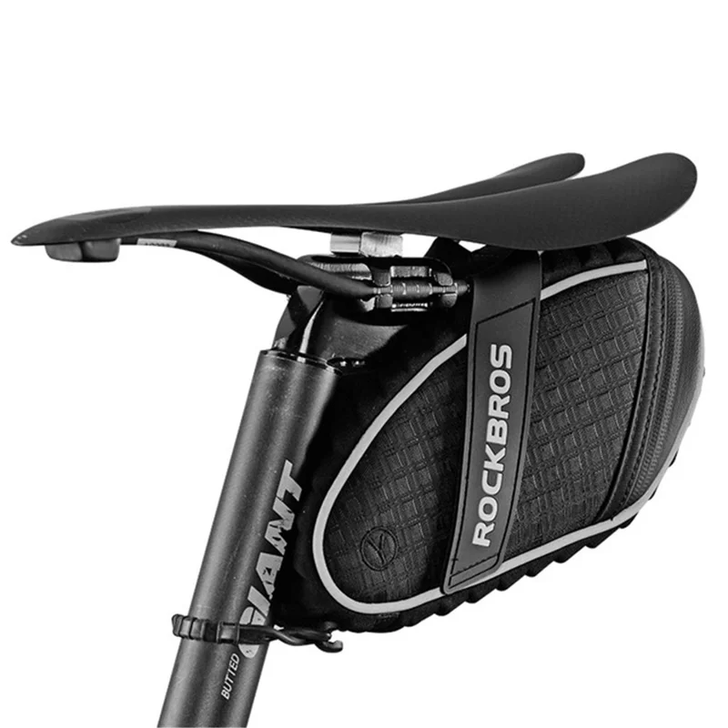 ROCKBROS C16 1L MTB Bike 3D Saddle Bag Waterproof Reflective Shockproof Cycling Bicycle Saddle Bag - Black