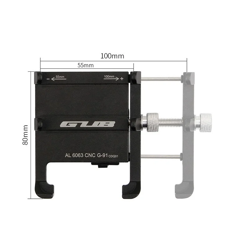 GUB G-91 Supporto Telefono per Biciclette da Strada Stabile - Nero
