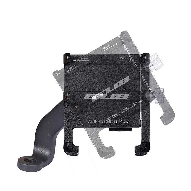 GUB G-91 Supporto Telefono per Biciclette da Strada Stabile - Nero