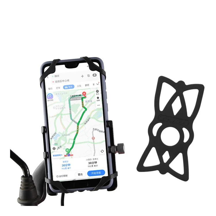 GUB G-91 Supporto Telefono per Biciclette da Strada Stabile - Nero