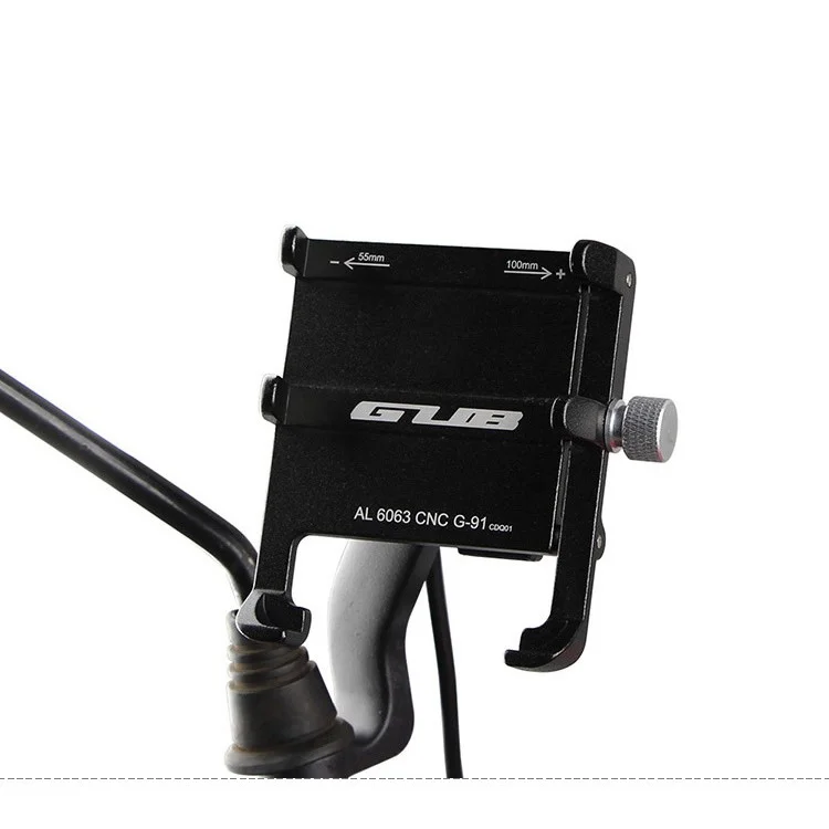 GUB G-91 Supporto Telefono per Biciclette da Strada Stabile - Nero