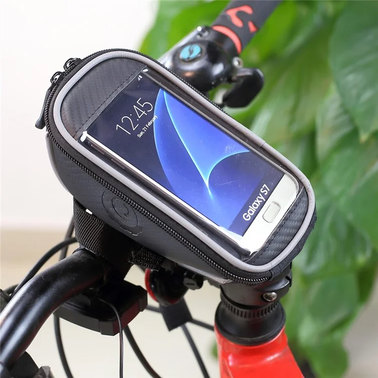 ROSWHEEL Bicycle Handlebar Touchable Phone Bag for Samsung Galaxy A9/J7, Size: 16.5 x 8cm 11810