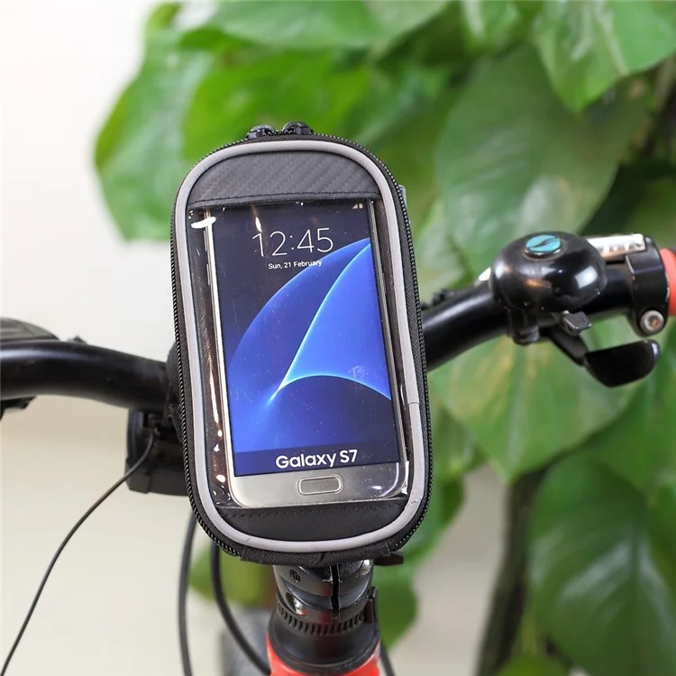 ROSWHEEL Bicycle Handlebar Touchable Phone Bag for Samsung Galaxy A9/J7, Size: 16.5 x 8cm 11810