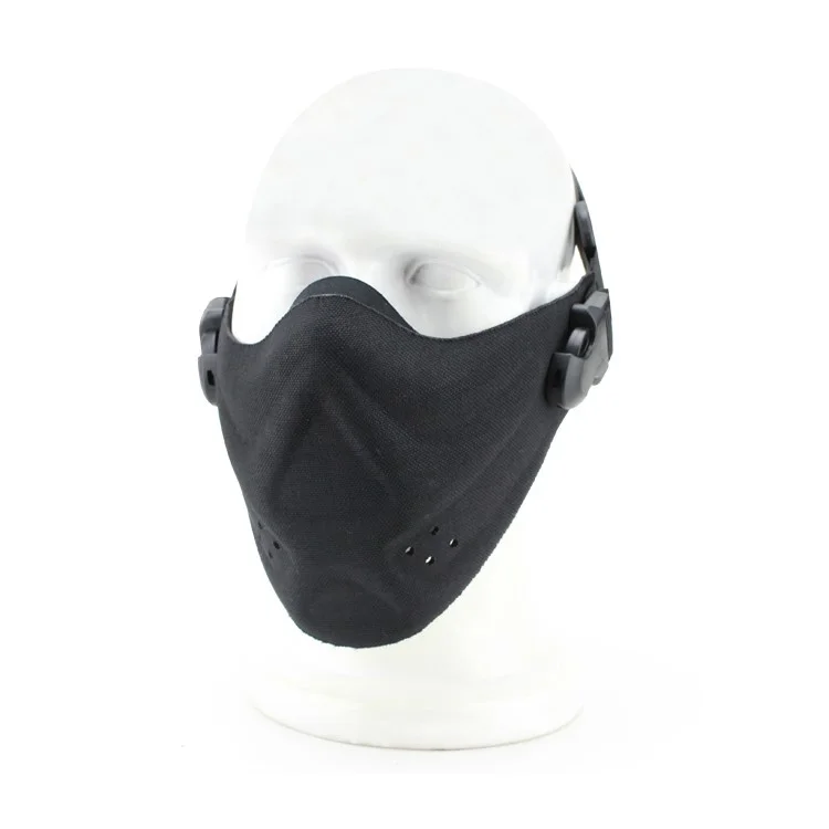 Tactical Mask CS Outdoor Cycling Half Face Lightweight Protector Mask - Black (MA-40-BK)