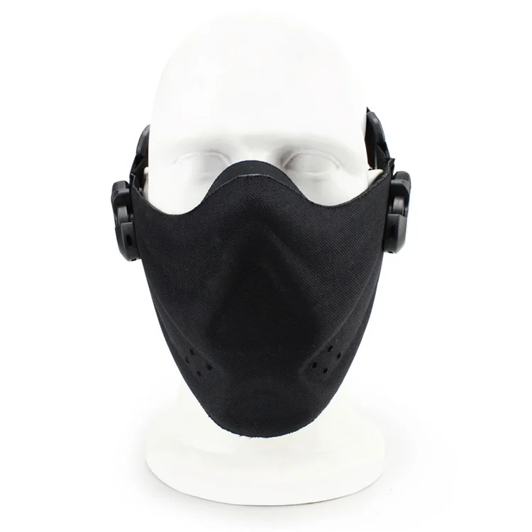 Tactical Mask CS Outdoor Cycling Half Face Lightweight Protector Mask - Black (MA-40-BK)
